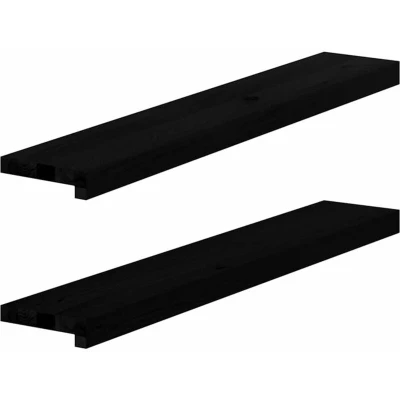 Image of vidaXL Window Sills 2 pcs Dark Brown 90x15x2 cm Solid Wood Oak