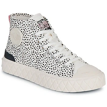 Image of Palladium ACE MID FEST Unisex Hightop trainers, Size: 9, Safari/sorbete Textile