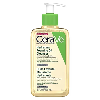 Image of CeraVe Hydrating Foaming Oil Cleanser with Squalane for Normal to Very Dry Skin 473ml