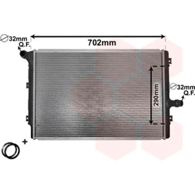 Image of 1K0121251AB, 1K0121251BK, 1K0121251DD, 1K0121251DM, 1K0121251EH Engine radiator VAN WEZEL *** IR PLUS 58002208 VOLKSWAGEN: GOLF 5, 6