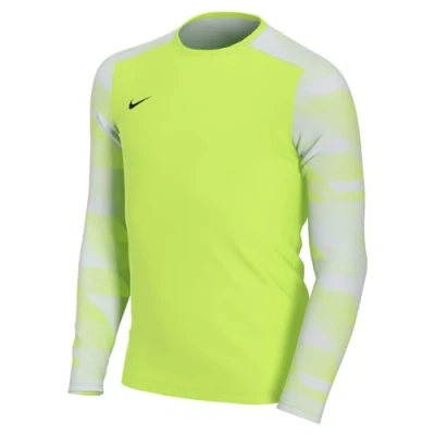 Image of NIKE CJ6072 702 Dri FIT Park IV Goalkeeper Sweatshirt Unisex VOLT/WHITE/BLACK Size XL
