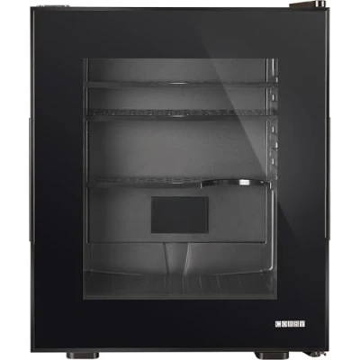 Image of Corby Eton 20L Glass Minibar in Black with interior UK Plug