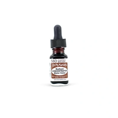 Image of Dr. Ph. Martin&#039;s Radiant Concentrated Water Color, 0.5 oz, Coffee Brown (56D)