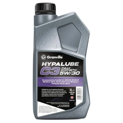 Image of Granville Hypalube C3 Fully Synthetic 5W/30 Engine Oil 1L Low SAPS Motor High Performance Lubrication for Optimal Protection