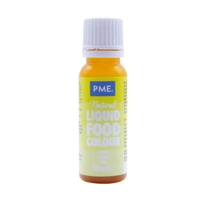 Image of PME 100% Natural Food Colour Liquid Lemon Yellow (25ml)