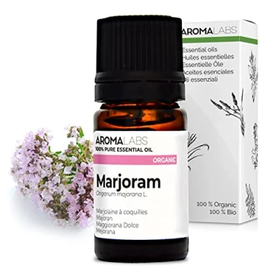 Image of BIO Marjoram Essential Oil 5mL 100% Pure, Natural, Chemotyped and AB Certified AROMA LABS (French Brand)