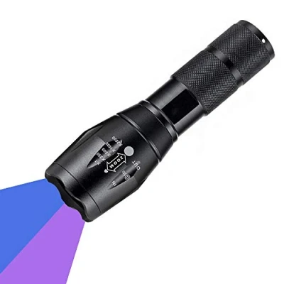 Image of UV Torch, WESLITE 365nm &amp; 395nm Ultraviolet Flashlight Dual Torches Multifunctional Blacklight Zoomable Pet Urine Detector Document Verification Scorpions Art Photography (Not Included Battery)