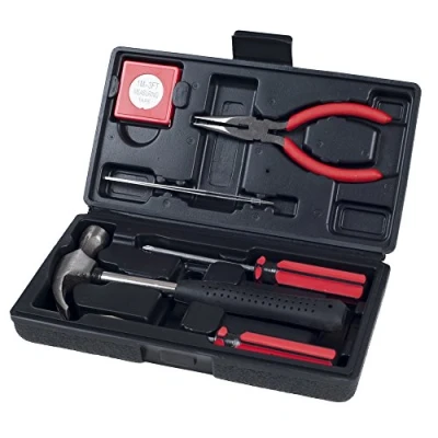 Image of Stalwart 75 HT1007 Household Hand Tools, Tool Set 6 Piece by, Includes Hammer, Screwdriver Set, Pliers (Tool Kit for The Home, Office, or Car) Black