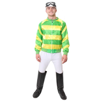 Image of Green and Yellow Jockey Costume Large