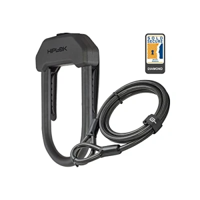 Image of Hiplok D/U Lock DX Plus Accessories Cable, All Black, Sold Secure Gold Rated