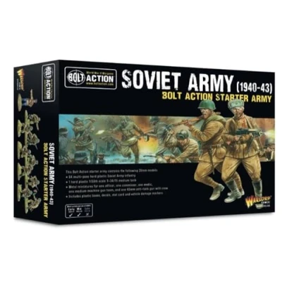 Image of Warlord Games Soviet Army (1940 43) Starter 28mm Scale Plastic Miniatures for Bolt Action Highly Detailed World War 2 Table top Wargaming