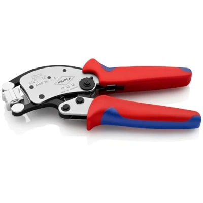 Image of KNIPEX Twistor16 Self Adjusting Crimping Pliers for Wire Ferrules with Rotatable Die Head, 0.14 16 mm², Square Crimp, Tool, 97 53 18