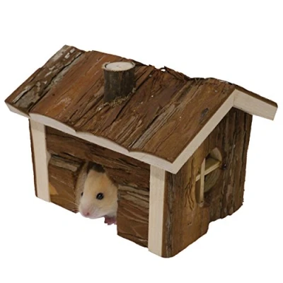 Image of Rosewood Boredom Breaker Forest Cabin, Activity Toy for Small Animals