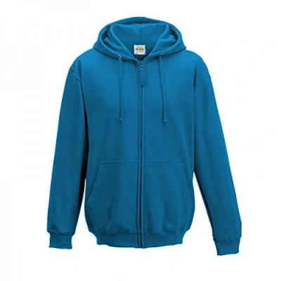 Image of AWDis Just Hoods Men&#039;s Zoodie Hoodie, Blue (Sapphire Blue), Medium