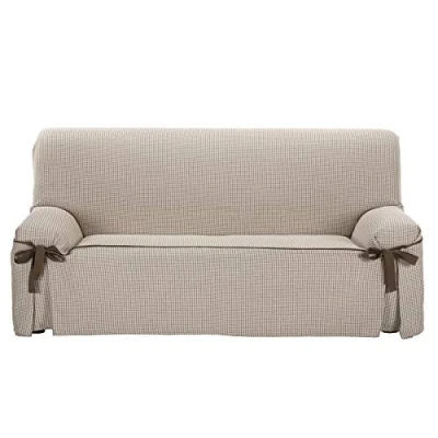 Image of Martina Home Corfu Sofa Cover Ties, Linen, 3 Seater