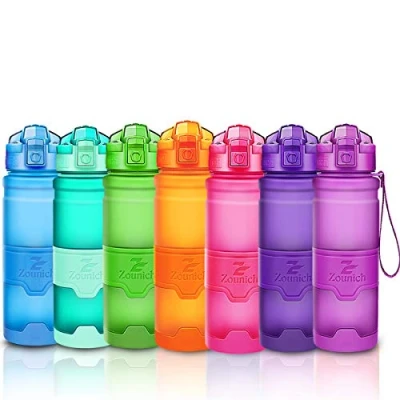 Image of Zounich Best Sports Water Bottle Leak Proof 1L/700ml/500ml/400ml BPA Free Tritan Drink BottlesKids,Adults,Gym,School,Sport,Cycling with Times to &amp; Fruit Infuser Filter Lock Cover Reusable