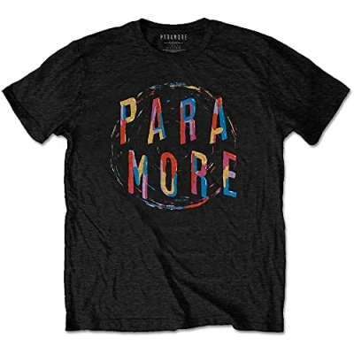 Image of Paradiso Clothing Paramore Spiral Print Tshirt, Size: XL, Black