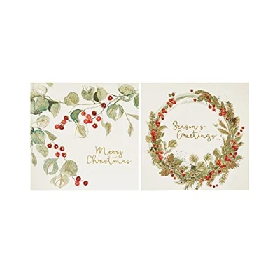 Image of UK Greetings Multipack of 10 Christmas Cards for Him/Her/Friend 2 Beautiful Designs