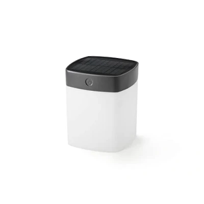 Image of Assisi Outdoor Portable Square Solar Powered Table Light Grey, IP44