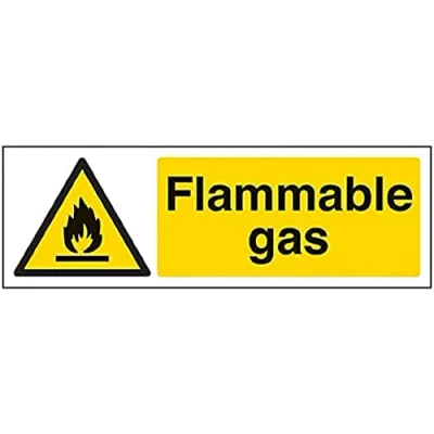 Image of V Safety Flammable gas 300x100mm Magnetic Sign