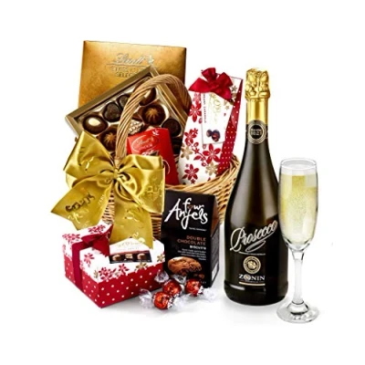Image of Premium Chocolate and Prosecco Gift Set Indulgence Hamper with Prosecco, Double Biscuits, Truffles, Chocolates Gifts for Her, from Regency Hampers
