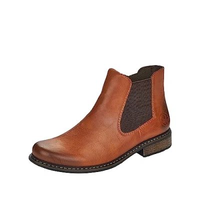 Image of Rieker Women&#039;s Z4994 Chelsea Boots, Cayenne Brown, 3.5 UK