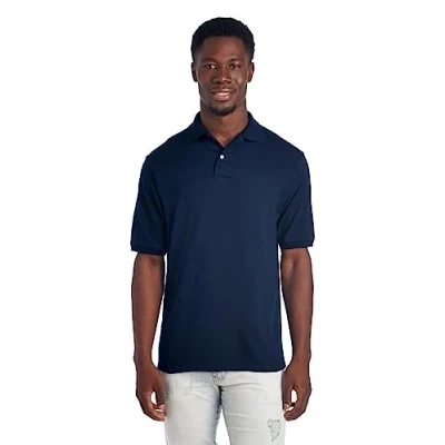 Image of Jerzees Men&#039;s Spot Shield Polo Sport Shirt, Short Sleeve Navy, XL
