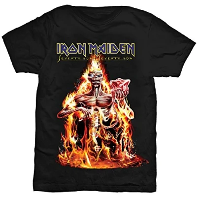 Image of Iron Maiden Men&#039;s CM EXL Seventh Son Short Sleeve T Shirt, Black, Small