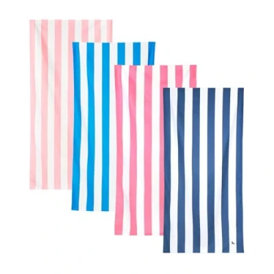 Image of Dock &amp; Bay Beach Towel Quick Dry, Sand Free Compact, Lightweight 100% Recycled Includes Bag Set of 4 Cabana Classics, Large (160x90cm, 63x35)