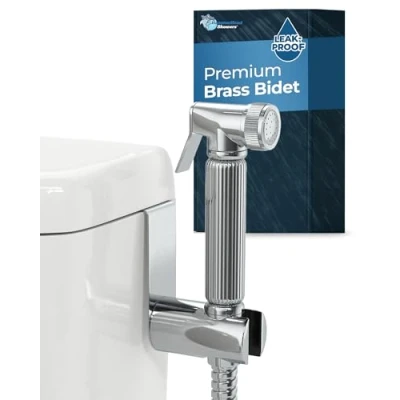 Image of All Metal Handheld Bidet Sprayer for Toilet Chrome Attachment with 59 Hose &amp; Leak Proof T Valve Muslim Shower Jet Spray