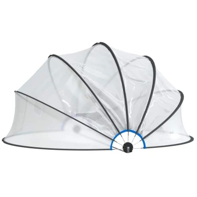 Image of vidaXL Pool Dome Built in Above Ground Swimming House Cover Tent Accessory Home Garden Play Protection Transparent 500x250 cm PVC