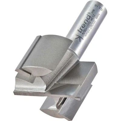Image of Trend Professional Two Flute Router Cutter Bit, 1/2 Inch Shank, 40mm Cut Diameter &amp; 25mm Length, Tungsten Carbide Tipped, 4/92X1/2TC