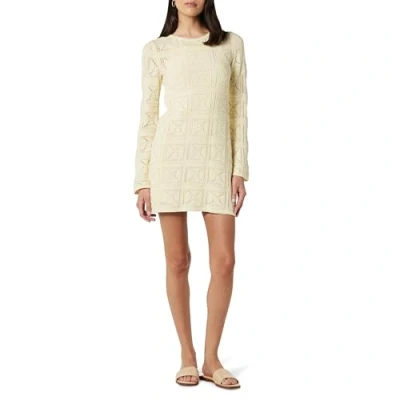 Image of The Drop Women&#039;s Laney Crochet Micro Mini Dress, Birch, 4XL Plus