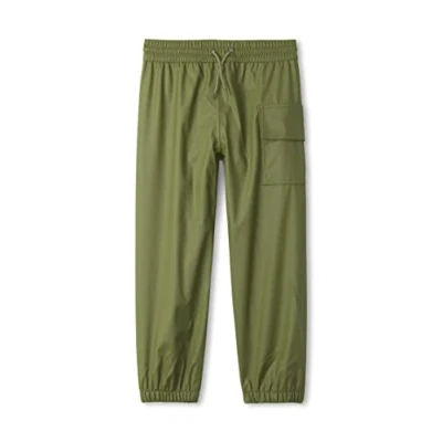 Image of Hatley Kids&#039; Splash Rain Trousers Pants, Forest Green, 12 Years