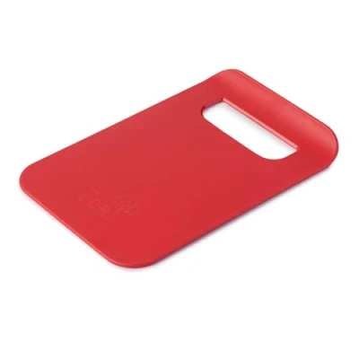 Image of Zeal “Straight To Pan Slim Kitchen Chopping Board, Plastic, Red, 21.5 x 14.5 2 cm