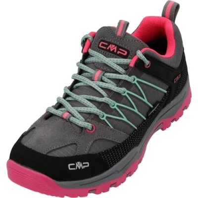 Image of CMP RIGEL LOW TREKKING SHOES KIDS WP, Cement Pink Fluo, 6.5 UK