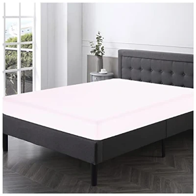 Image of GC GAVENO CAVAILIA Luxury Plain Dyed, Non Iron Percale Fitted Double Bed Sheets, Easycare Polycotton Super Soft Solid Bedsheets, White