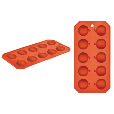 Image of Halloween Ice Cube Tray Skulls or Pumpkins Perfect for Parties Chocolate &amp; Jelly Moulds Makes 10 Skull Pumpkin Shaped Pieces Reusable (Orange Pumpkins)