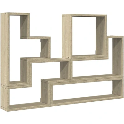 Image of vidaXL Wall Shelf Sonoma Oak 96x12x64 cm Engineered Wood