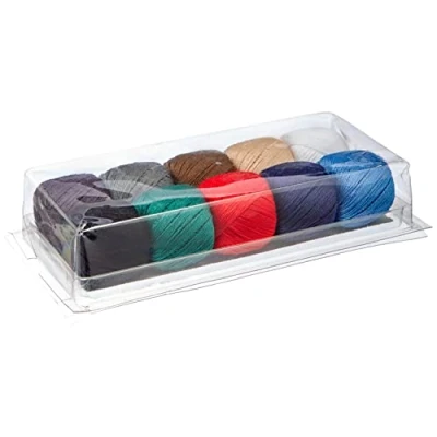Image of ZKH Transparent Pack of Cotton Darning Yarn 10 Balls 20 m Assorted Colours