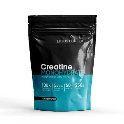 Image of GN Creatine Powder 250g High Strength Monohydrate 5g per Serving Unflavoured Filler Free Non GMO &amp; Gluten