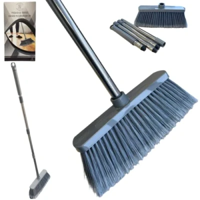 Image of Requisite Needs Indoor Broom Soft Bristle Sweeping Brush Perfect Kitchen for Laminate, Vinyl, Wooden Floor, living room or bathroom