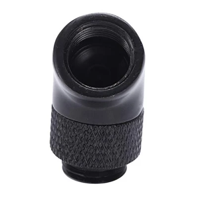 Image of HOMEDEK G1/4 Screw Thread 45 Degree Elbow Rotary Brass Adapter Male To Female Connector Fitting Computer Pc Water Cooling System Black