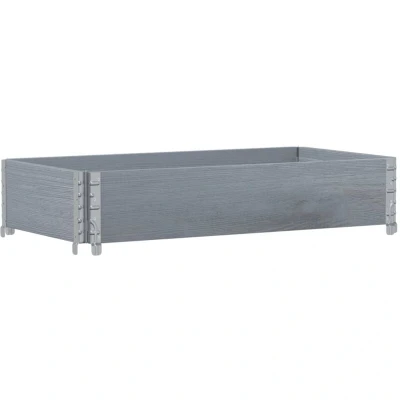 Image of vidaXL Pallet Collar Grey 100x50 cm Solid Wood Pine