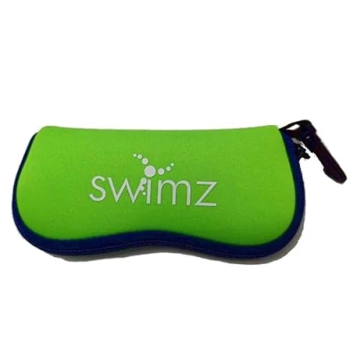 Image of Swimz Soft Neoprene Swimming Goggle Pouch Case (Lime/Royal/White)
