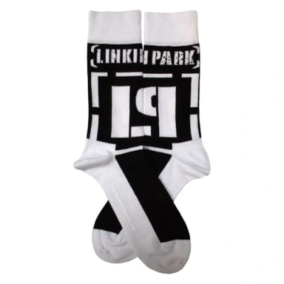 Image of Rock Off officially licensed products Linkin Park Brackets Band Logo Ankle Socks UK Size 7 11, black, M