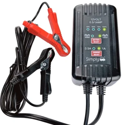Image of Simply BTC 4004 0.5/1Amp 12v Portable Battery Charger, 100AH Portable, Adjustable Suitable for all vehicles
