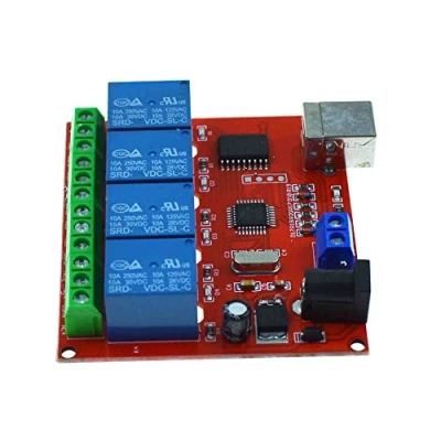 Image of 1/2/4/8 Channel 10A PC USB Control Switch Relay Module Free Drive Programmable Computer Driver Intelligent Controller (12V 4 Channel)
