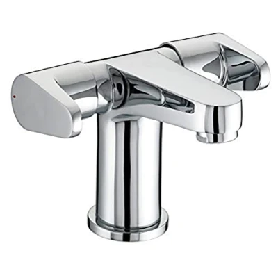 Image of Bristan QST BAS2 C Quest 2 Handled Basin Mixer with Clicker Waste Chrome Plated