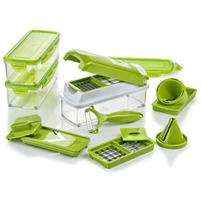 Image of Genius Nicer Dicer Smart Julietti 16 Teile Gemüseschneider Spiralschneider Julienneschneider Schneiden/Würfeln/Hobeln/Schälen/Juliennes Mandoline Zerkleinerer NEU